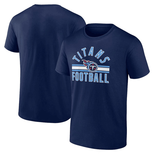 Men's Tennessee Titans Navy Arch Stripe T-Shirt